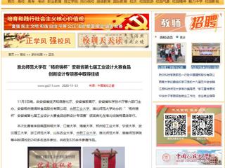 【中国高校之窗】：淮北师范大学在“杨府锦杯”安徽省第七届工业设计大赛食品创新设计专项赛中取得佳绩